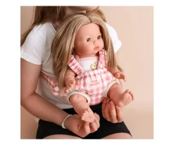 Accesorios Para Muñecas^Tiny Harlow Portabebés Vichy Rosa