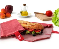 Outlet Portabocatas Boc'n'Roll Eco Rojo Fundas Para Almuerzo|Bolsas Merienda