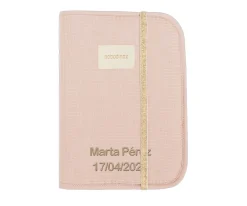 Portadocumentos Bebé^Nobodinoz Portadocumentos Poema Opera Mauve Pink Personalizable