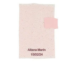Portadocumentos Bebé^Cristina de Jos'h Portadocumentos Rainbow Dots Rosa Personalizable