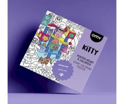 Manualidades Para Niños^Omy Póster XL Kitty Para Colorear