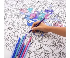 Manualidades Para Niños^Omy Póster XL Kitty Para Colorear