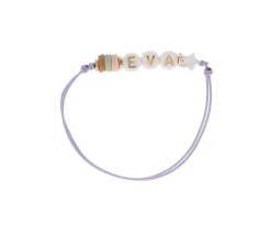 Sale Pulsera 3 Iniciales Personalizada Lila Niños Accesorios Para Bebé Y Niños|Pulseras Con Nombre