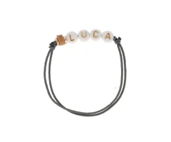 Outlet Pulsera Bumper Personalizada Gris Pulseras Con Nombre|Accesorios Para Bebé Y Niños