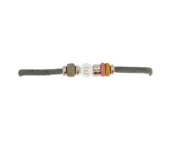 Outlet Pulsera Elástica 1 Inicial Kaki Moda Mamá|Pulseras Con Nombre
