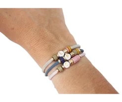 Hot Pulsera Elástica 1 Inicial Azul Marino Pulseras Con Nombre|Moda Mamá