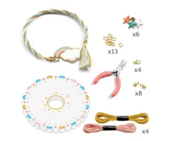 Manualidades Para Niños^Djeco Pulseras Kumihimo Celeste