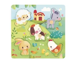 Sale Puzle Encajable Táctil 5 Piezas Farmhouse Niños Juguetes Niños 3 Años|Juguetes Para Niños De Un Año