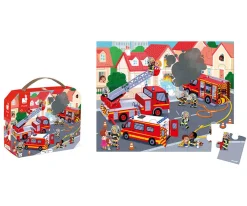 Juguetes Niños 3 Años^Janod Puzzle Bomberos 24 Piezas