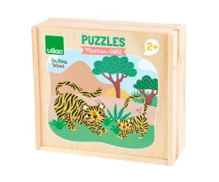 New Puzzle de Madera Mamá y Bebé Niños Juguetes Para Niños De 18 Meses|Juguetes Niños 3 Años