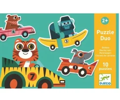 New Puzzle Dúo Coches de Carrera Niños Últimas Unidades|Juguetes Para Niños De Un Año