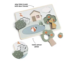 Puzzle en Capas Deer Friends Niños Juguetes Para Niños De Un Año|Juguetes Niños 3 Años