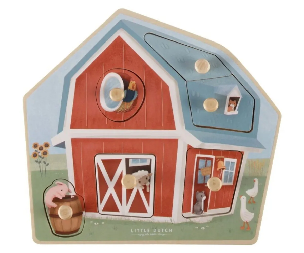 Juguetes Para Niños De Un Año^Little Dutch Puzzle Madera Little Farm