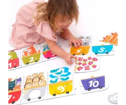Sale Puzzle Make a Match Number Train Niños Puzzles Para Niños|Juguetes Niños 3 Años