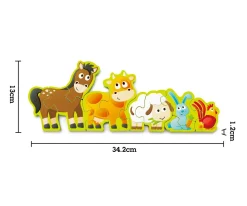 Discount Puzzle Números y Animales de Granja Niños Juguetes Niños 3 Años|Puzzles Para Niños