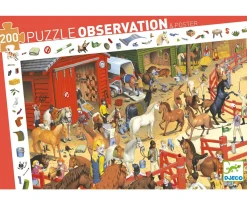 Juguetes Niños 6 Años^Djeco Puzzle Observación Equitación 200 Piezas