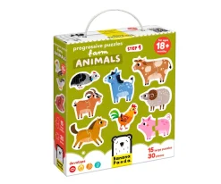 Outlet Puzzle Progressive Farm Animals Niños Juguetes Niños 3 Años|Juguetes Para Niños De 18 Meses
