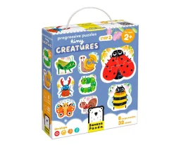 New Puzzle Progressive Tiny Creatures Niños Puzzles Para Niños|Juguetes Para Niños De 18 Meses