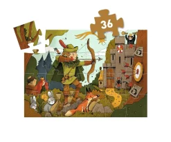 Puzzles Para Niños^Djeco Puzzle Silueta Robin Hood