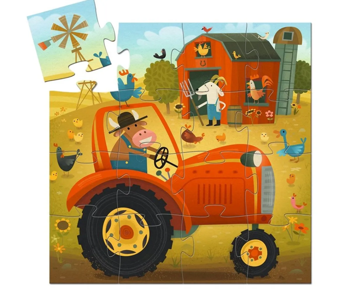 Puzzle Silueta Tractor Niños Puzzles Para Niños|Juguetes Niños 3 Años