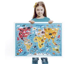 Online Puzzlove Animals Of The World 60 Niños Juguetes Niños 6 Años|Juguetes Niños 7 Años