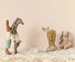 Peluches^Maileg Rabbit con Camisa a Rayas y Pantalón Corto T.1