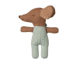 Peluches^Maileg Ratoncito Bebé Dormido/Despierto en Caja de Cerillas Azul Flowers