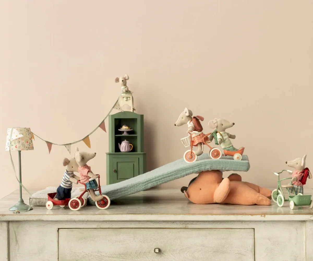 Clearance Remolque para Triciclo Ratón Red Niños Juguetes Niños 4 Años|Casa De Muñecas De Madera