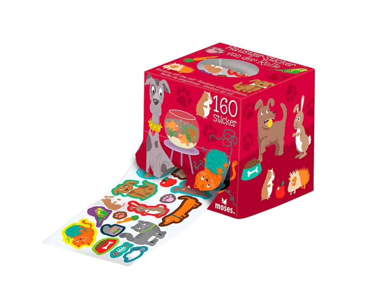 Manualidades Para Niños^moses Rollo de Pegatinas Mascotas