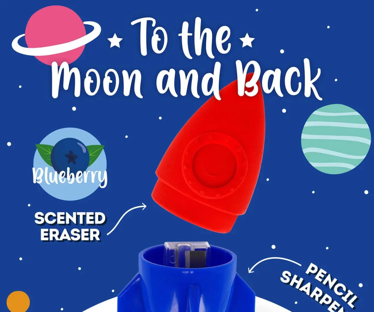 Material Escolar^Legami Sacapuntas con Goma Cohete Space