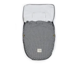 Sacos Carro Bebé^Walking Mum Saco Cuco 2 en 1 I Love Vichy Negro Entretiempo