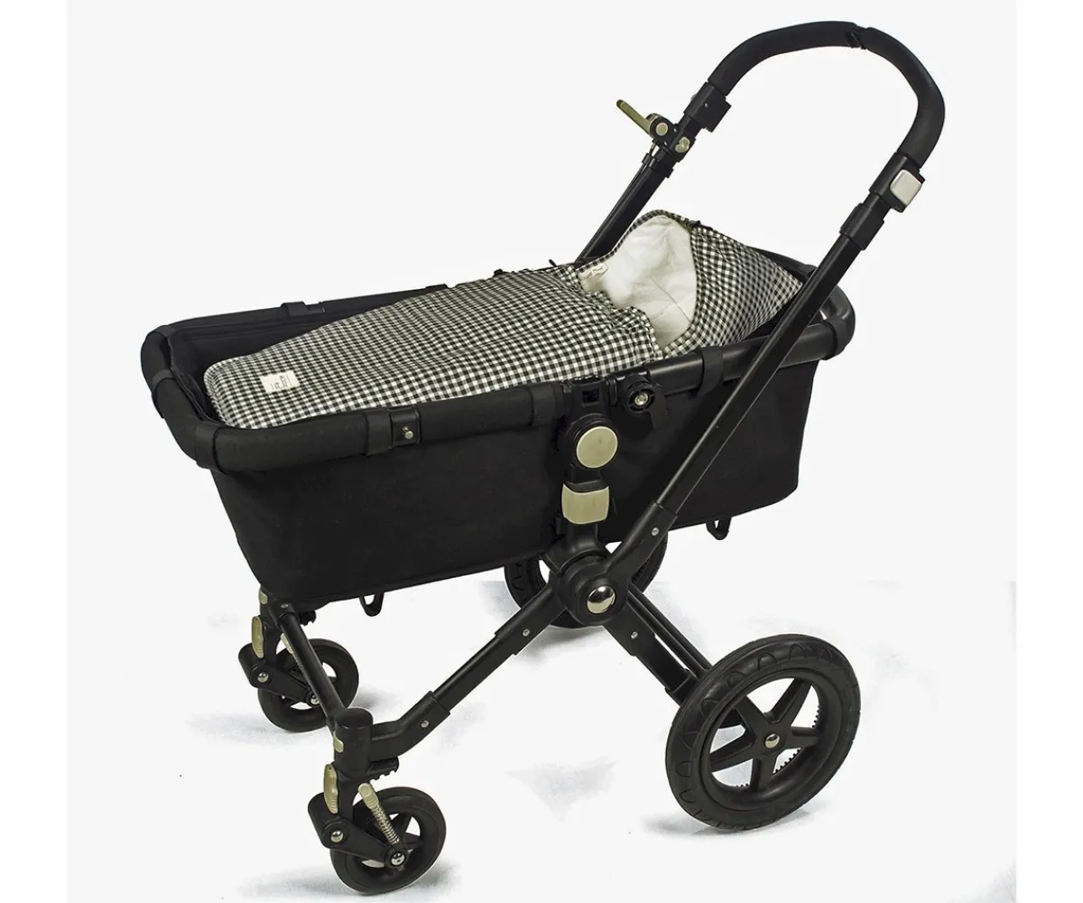 Sacos Carro Bebé^Walking Mum Saco Cuco 2 en 1 I Love Vichy Negro Entretiempo