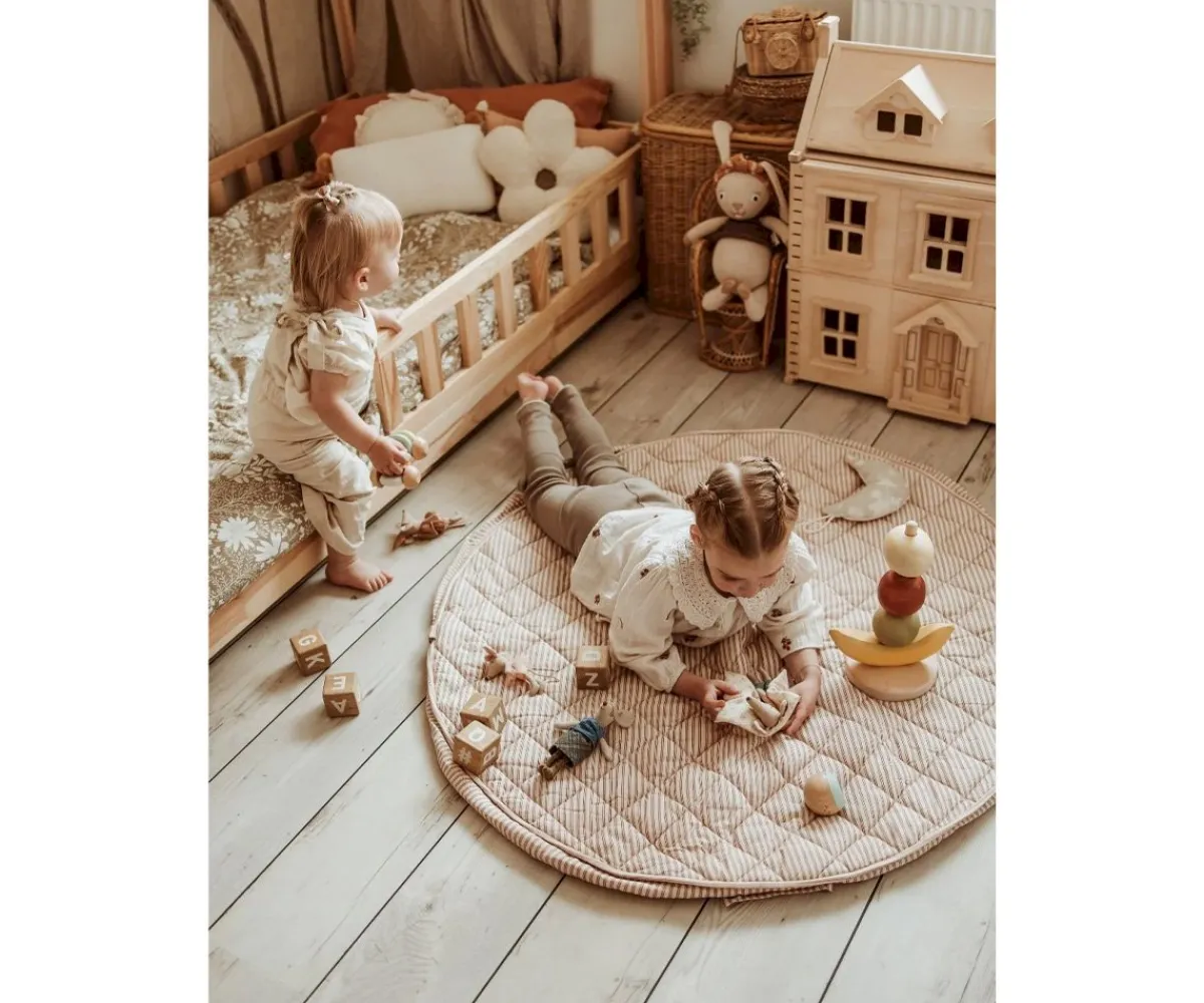 Clearance Saco Organic Noomad SOFT Reversible Stripes Brown Niños Juguetes Para Niños De Un Año|Juguetes Para Recién Nacidos