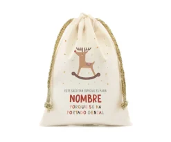 Sacos Navidad Personalizados^Tutete Saco Pequeño Personalizado Rudolph