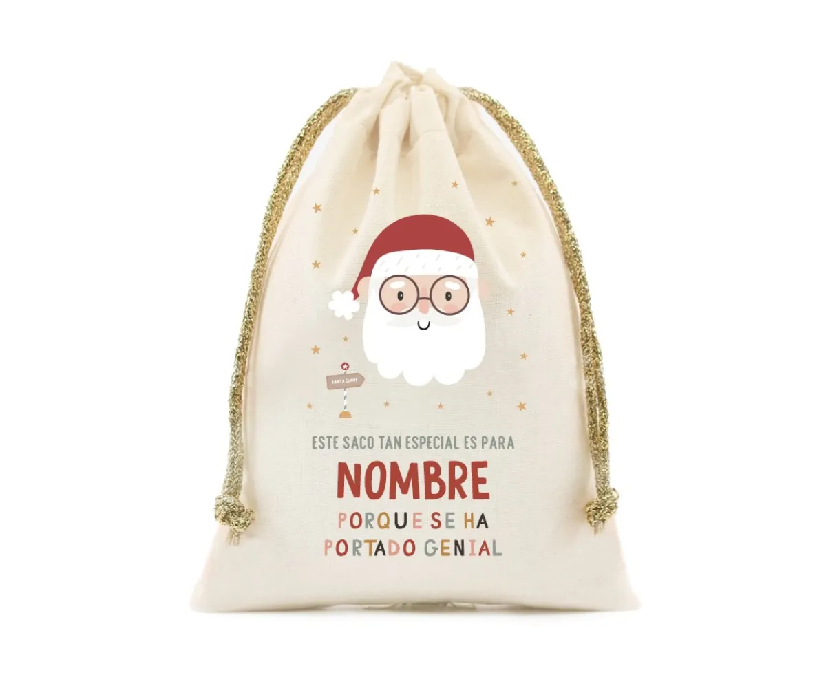 Sacos Navidad Personalizados^Tutete Saco Pequeño Personalizado Santa