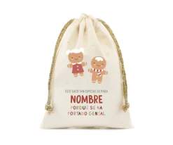 Sacos Navidad Personalizados^Tutete Saco Pequeño Personalizado Gingerbread Cookies