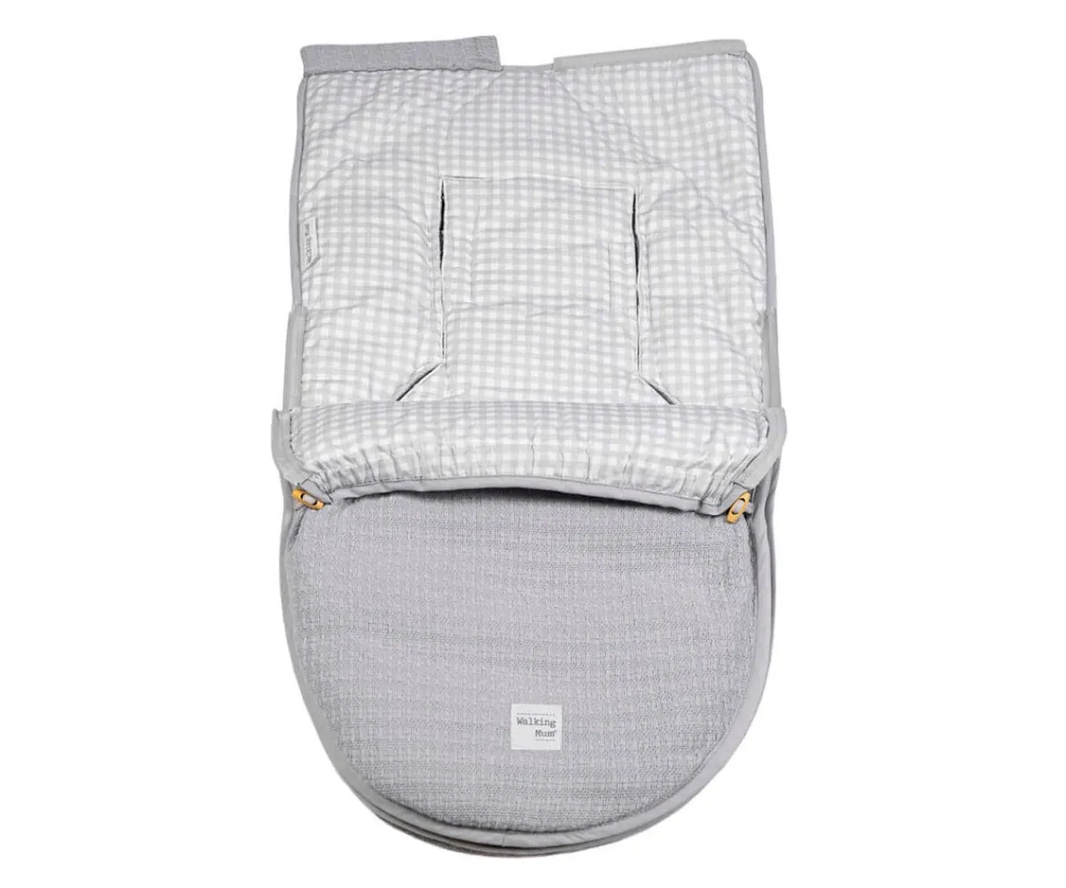 Sacos Carro Bebé^Walking Mum Saco Portabebé 2 en 1 I Love Vichy Grey