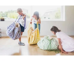 Sale Saco Reversible Noomad Vichy Purple Niños Organizadores De Juguetes|Organizadores