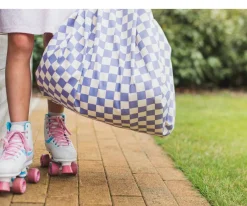 Sale Saco Reversible Noomad Vichy Purple Niños Organizadores De Juguetes|Organizadores