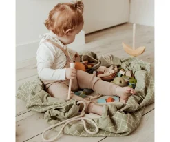 Saco Reversible Noomad Classic Orgánico Cuadros Green Organizadores|Organizadores De Juguetes