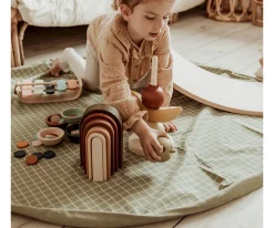 Saco Reversible Noomad Classic Orgánico Cuadros Green Organizadores|Organizadores De Juguetes