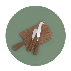 Salvamanteles Infantiles^We Might Be Tiny Salvamanteles Silicona Round Sage