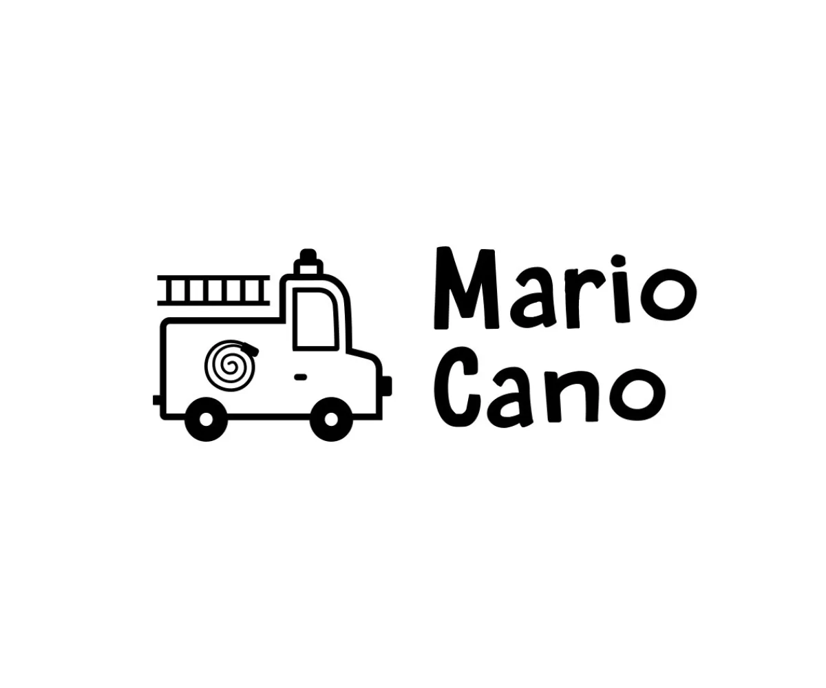 Sello Personalizado Bomberos + Cinta Blanca para Ropa Oscura Colecciones Vuelta Al Cole|Sellos Personalizados