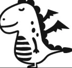 Colecciones Vuelta Al Cole^Sellos Tutete Sello Personalizado Dragón + Cinta Blanca para Ropa Oscura