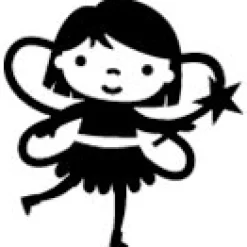 Colecciones Vuelta Al Cole^Sellos Tutete Sello Personalizado Hada + Cinta Blanca para Ropa Oscura