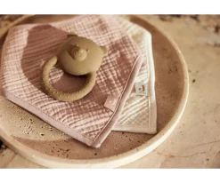 Secababitas^Jollein Set 2 Bandanas Wild Rose/Oatmeal