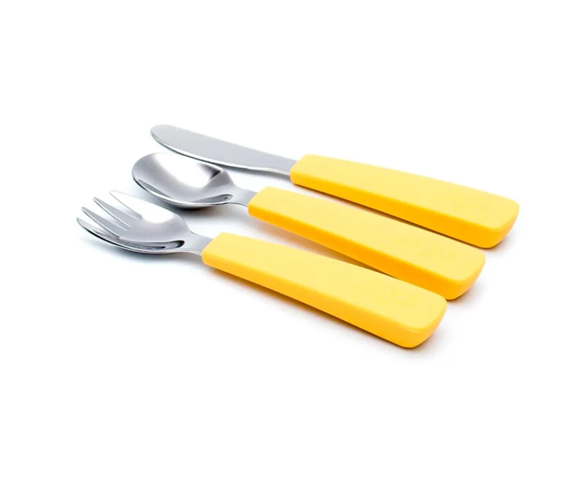 Cubiertos Infantiles^We Might Be Tiny Set 3 Cubiertos Feedie Amarillo