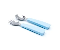 Cubiertos Infantiles^We Might Be Tiny Set 2 Cubiertos Feedie Azul Empolvado