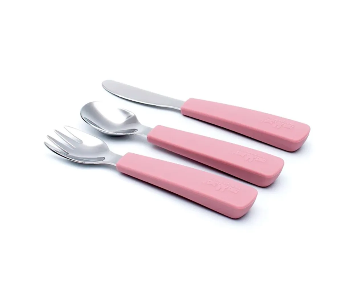 Cubiertos Infantiles^We Might Be Tiny Set 3 Cubiertos Feedie Dusty Rose