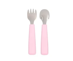 Cubiertos Infantiles^We Might Be Tiny Set 2 Cubiertos Feedie Rosa Empolvado